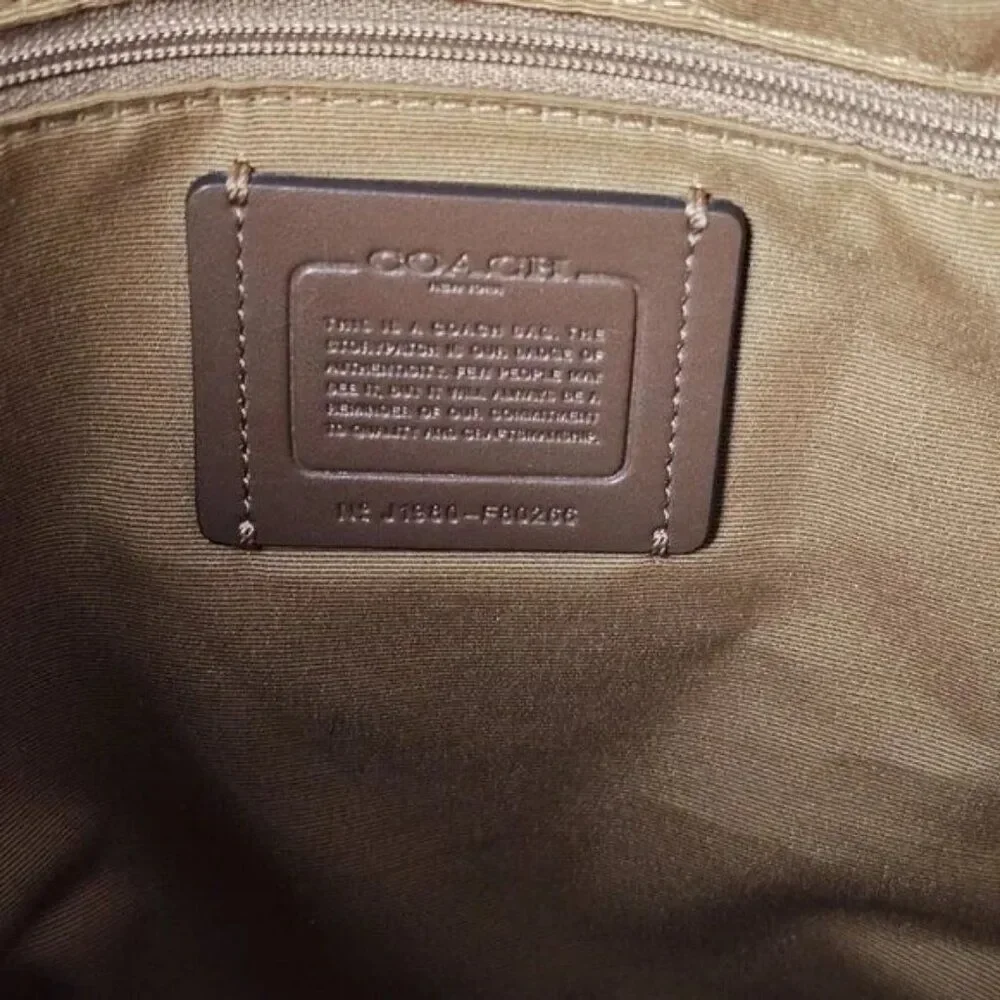 Vintage Coach Hallie Pebble Leather Snake Trim White Hobo Shoulder Bag - Picture 8 of 14